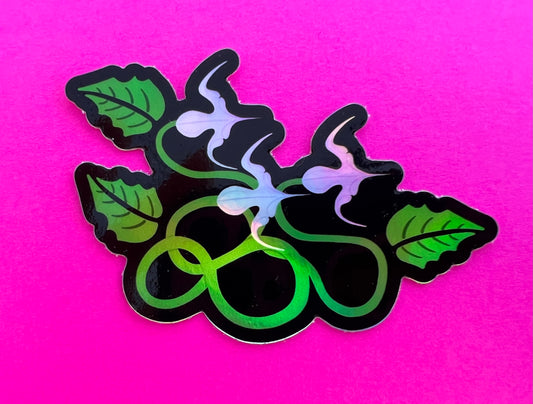 Datura wrightii | Sacred Datura | 3 inch holographic vinyl sticker