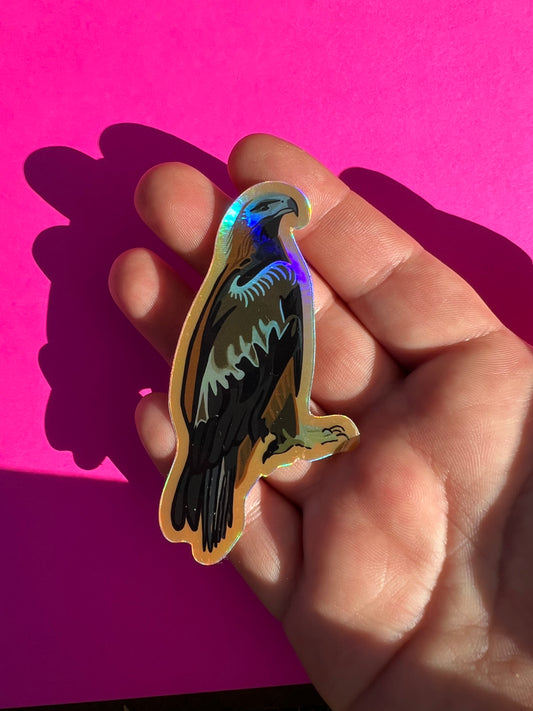 Golden Eagle | Aquila chrystaetos | águila | 3 inch holographic vinyl sticker