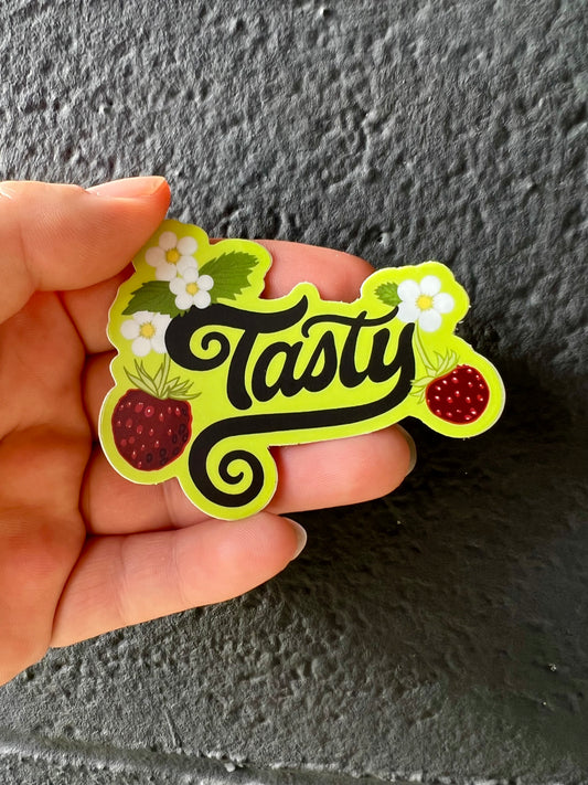 Tasty woodland strawberry | Fragaria vesca | 3 inch vinyl sticker