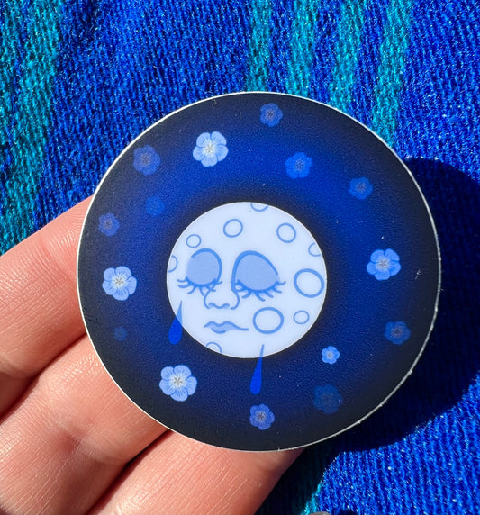 Moody moon Menziesii | 2 inch vinyl sticker